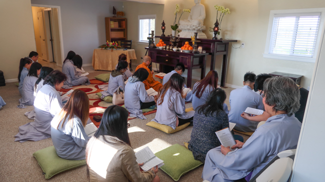 The One day Retreat at the Hoang Phap Pagoda in United States