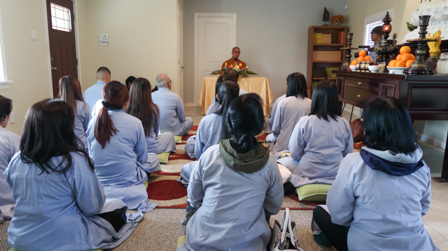 The One day Retreat at the Hoang Phap Pagoda in United States