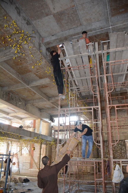 Series photos of activities preparing for the New Year 2019