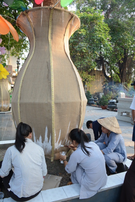 Series photos of activities preparing for the New Year 2019