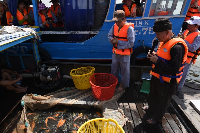 Offering to Quoc Thoi Pagoda and freeing creatures in Ben Tre