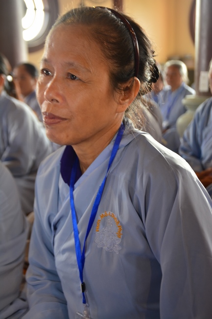 The 3rd day of three day meditating - reciting the Buddha's name at Tay Khanh Pagoda