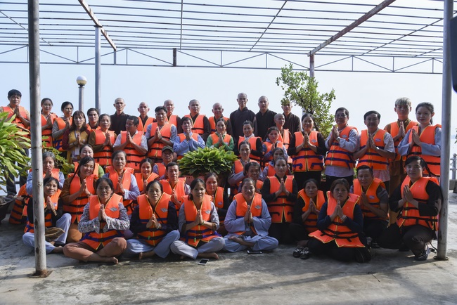 Freeing creatures at Co Bac ferry in Can Tho