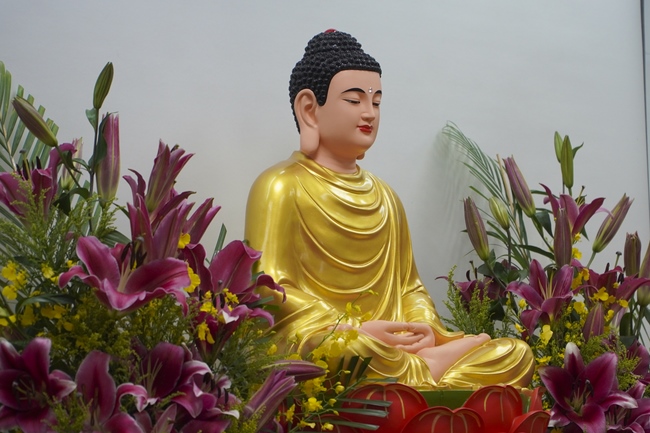 Preaching dharma talk in Taipei, Taiwan