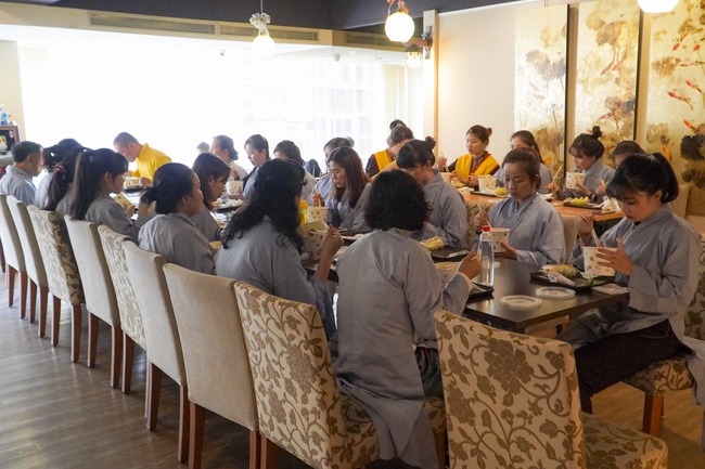 Preaching dharma talk in Taipei, Taiwan