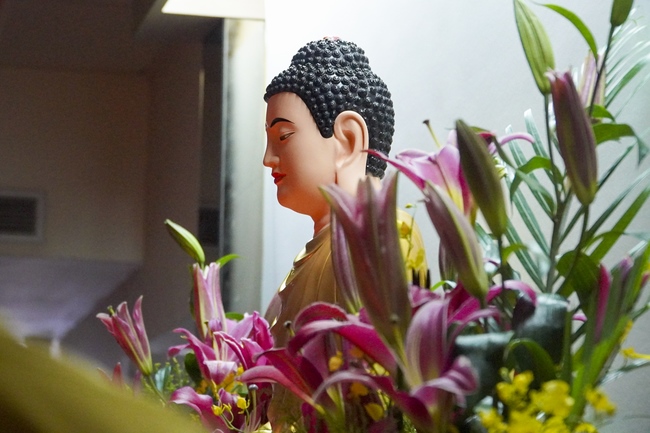 Preaching dharma talk in Taipei, Taiwan