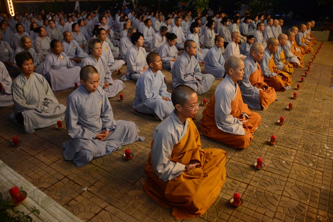 Flower Lantern festival on Amitabha Buddha 's Birthday at Long Hoa Pagoda – Long An