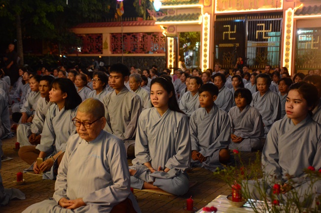 Flower Lantern festival on Amitabha Buddha 's Birthday at Long Hoa Pagoda – Long An