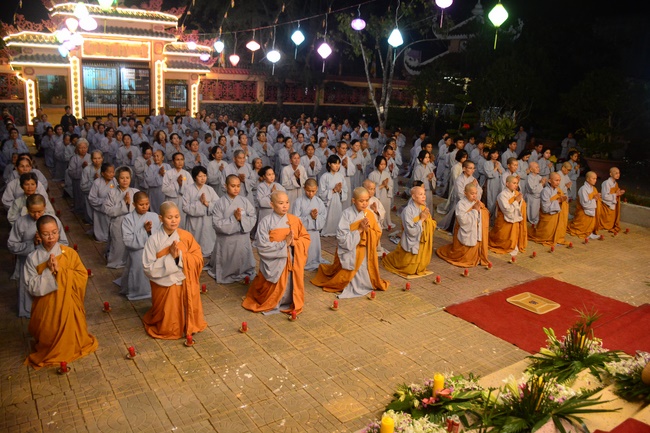 Flower Lantern festival on Amitabha Buddha 's Birthday at Long Hoa Pagoda – Long An