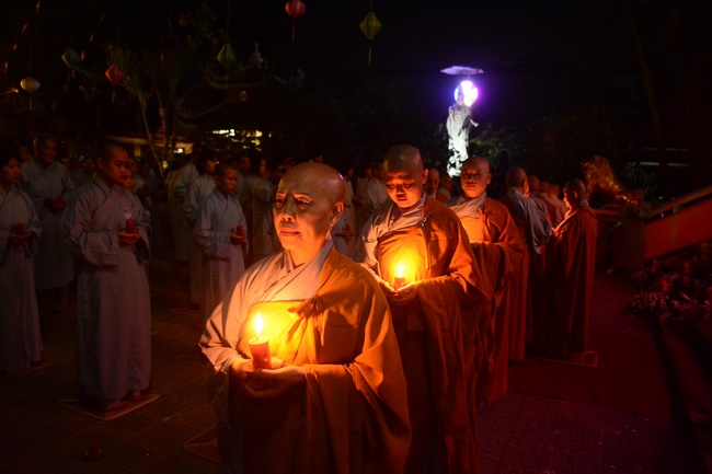 Flower Lantern festival on Amitabha Buddha 's Birthday at Long Hoa Pagoda – Long An