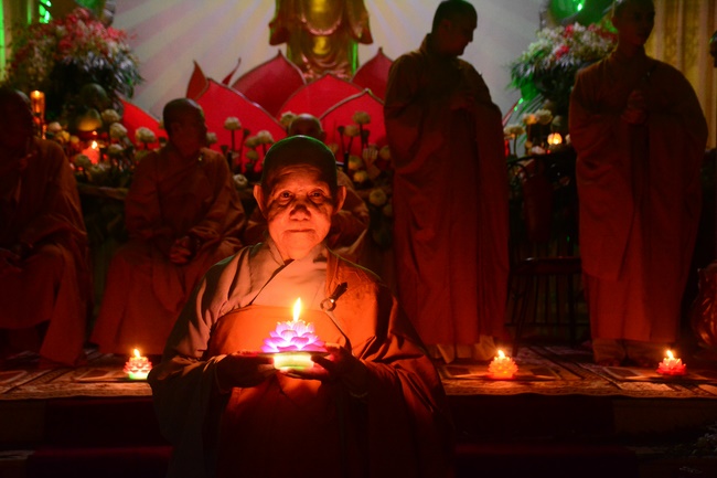 Flower Lantern festival on Amitabha Buddha 's Birthday at Long Hoa Pagoda – Long An