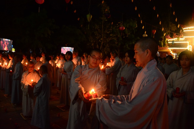 Flower Lantern festival on Amitabha Buddha 's Birthday at Long Hoa Pagoda – Long An