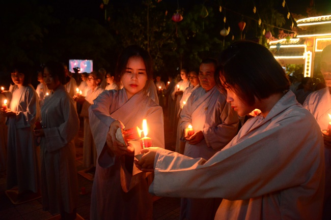 Flower Lantern festival on Amitabha Buddha 's Birthday at Long Hoa Pagoda – Long An