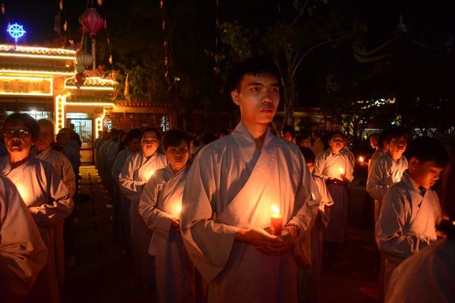Flower Lantern festival on Amitabha Buddha 's Birthday at Long Hoa Pagoda – Long An