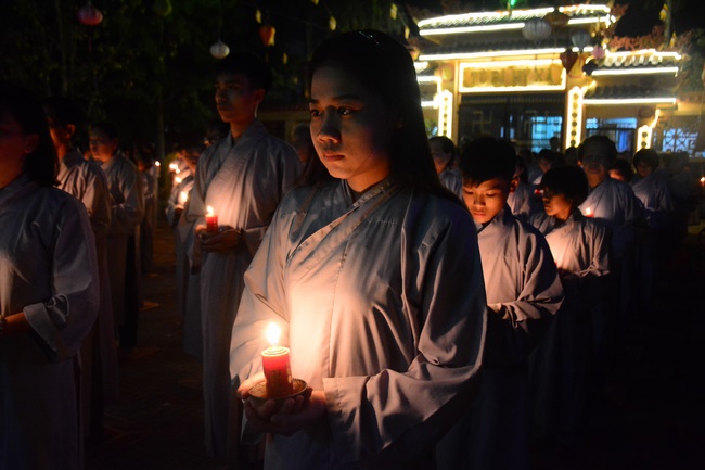 Flower Lantern festival on Amitabha Buddha 's Birthday at Long Hoa Pagoda – Long An