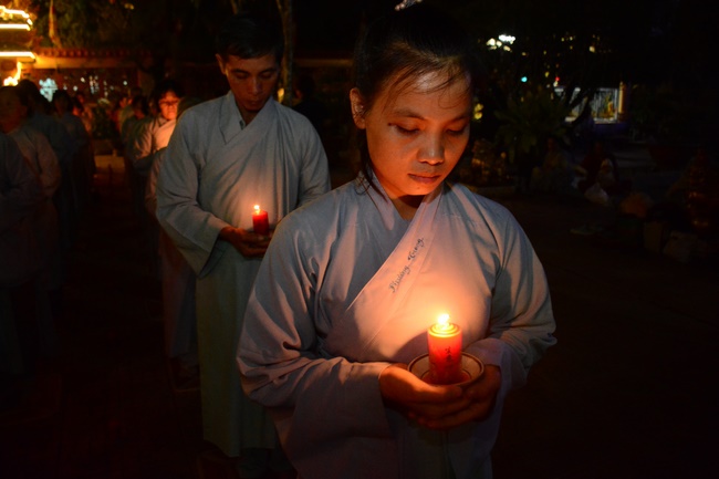 Flower Lantern festival on Amitabha Buddha 's Birthday at Long Hoa Pagoda – Long An