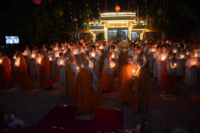 Flower Lantern festival on Amitabha Buddha 's Birthday at Long Hoa Pagoda – Long An