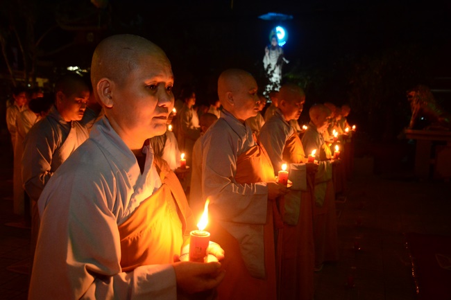 Flower Lantern festival on Amitabha Buddha 's Birthday at Long Hoa Pagoda – Long An