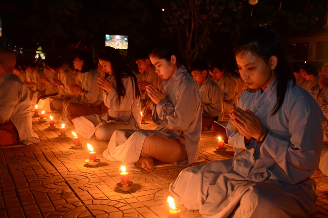 Flower Lantern festival on Amitabha Buddha 's Birthday at Long Hoa Pagoda – Long An