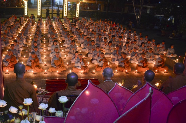 Flower Lantern festival on Amitabha Buddha 's Birthday at Long Hoa Pagoda – Long An