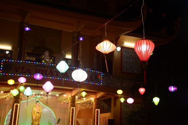 Flower Lantern festival on Amitabha Buddha 's Birthday at Long Hoa Pagoda – Long An