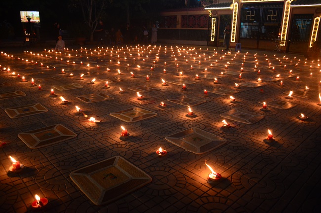 Flower Lantern festival on Amitabha Buddha 's Birthday at Long Hoa Pagoda – Long An