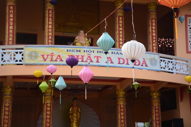 Flower Lantern festival on Amitabha Buddha 's Birthday at Long Hoa Pagoda – Long An