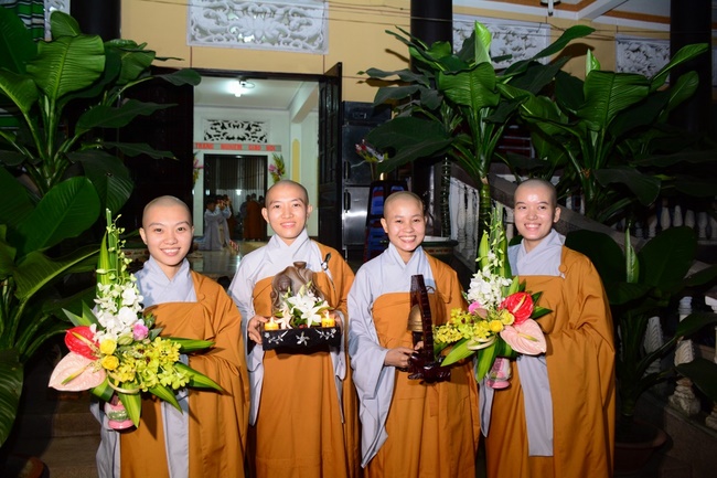 A Ceremony Lighting  Flower Lanterns to Celebrate Birthday Of Amitabha Buddha at Phuoc Thien Pagoda, Ho Chi Minh City