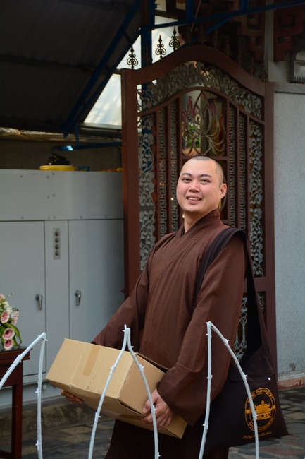 A Ceremony Lighting  Flower Lanterns to Celebrate Birthday Of Amitabha Buddha at Phuoc Thien Pagoda, Ho Chi Minh City