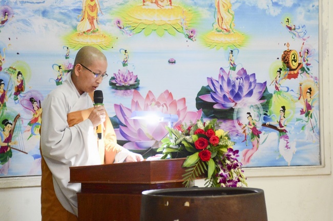 A Ceremony Lighting  Flower Lanterns to Celebrate Birthday Of Amitabha Buddha at Phuoc Thien Pagoda, Ho Chi Minh City
