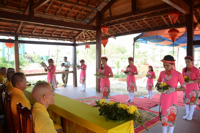 The ceremony praying for peace in the beginning of the early year at Dang Phap pagoda - Binh Phuoc