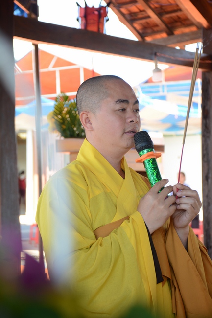 The ceremony praying for peace in the beginning of the early year at Dang Phap pagoda - Binh Phuoc