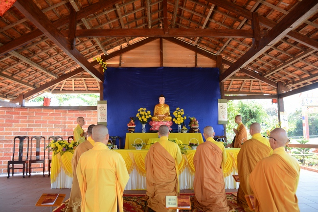 The ceremony praying for peace in the beginning of the early year at Dang Phap pagoda - Binh Phuoc
