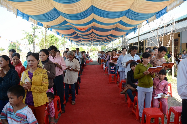 The ceremony praying for peace in the beginning of the early year at Dang Phap pagoda - Binh Phuoc