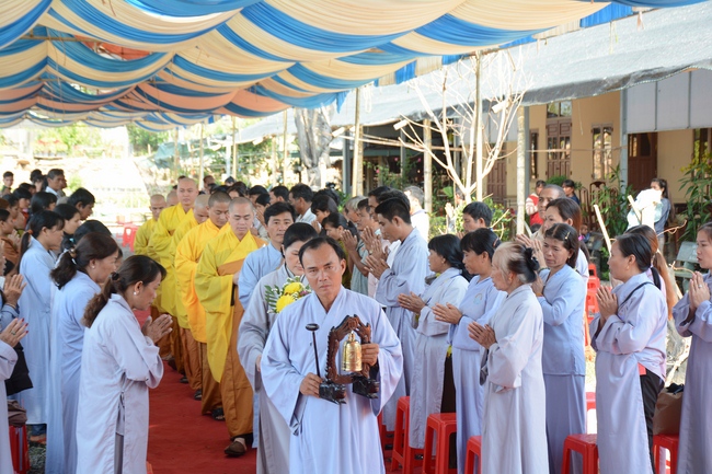 The ceremony praying for peace in the beginning of the early year at Dang Phap pagoda - Binh Phuoc