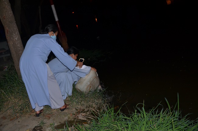 Chanting requiem and releasing creatures in Cu Chi - Long An