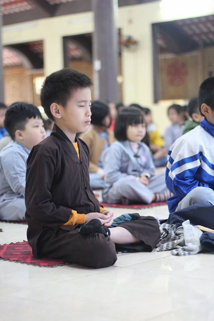 Hoa Phuc Pagoda: More than 150 children attended the first spring retreat in the Year of the Pig