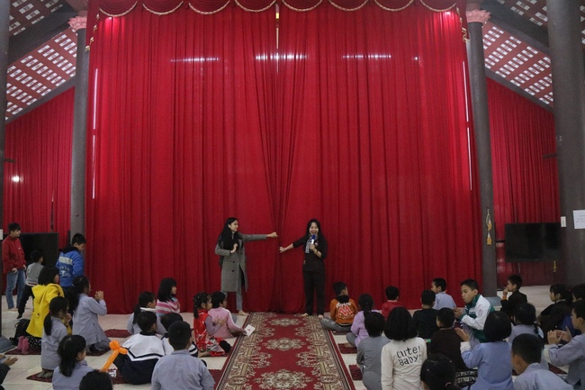 Hoa Phuc Pagoda: More than 150 children attended the first spring retreat in the Year of the Pig