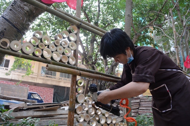 Series photos of activities preparing for the New Year 2019