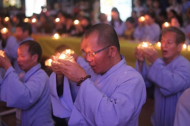 Shimmering candles at Co Tan Pagoda - Hai Duong