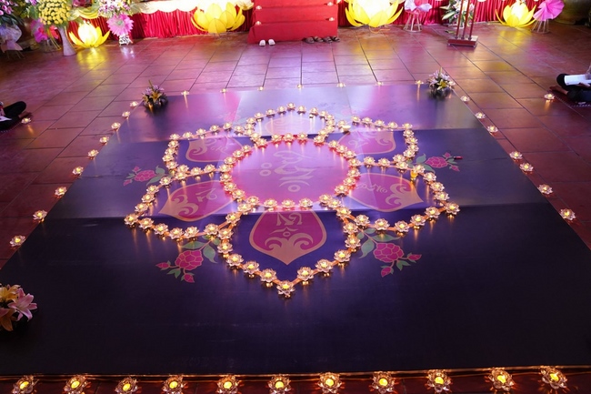 Shimmering candles at Co Tan Pagoda - Hai Duong