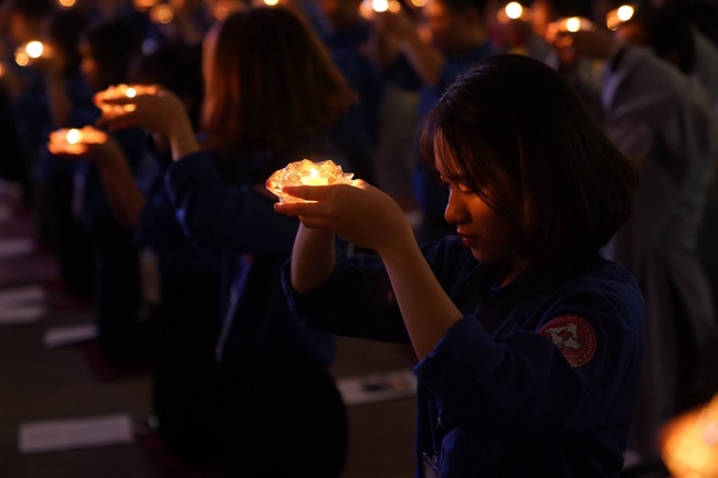 Shimmering candles at Co Tan Pagoda - Hai Duong