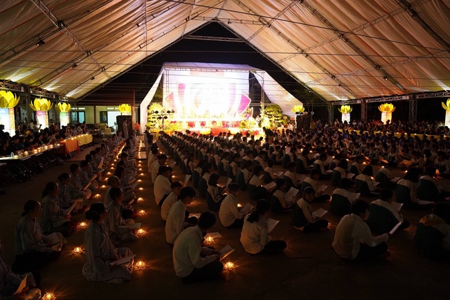 Shimmering candles at Co Tan Pagoda - Hai Duong