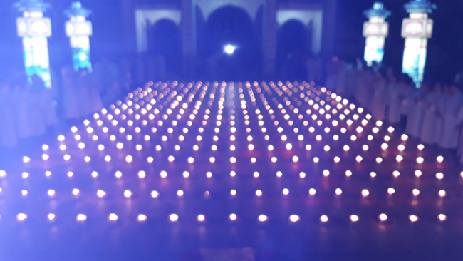 The lantern-flower night commemorating to Bodhisattva Avalokitesvara at Tay Khanh Pagoda.