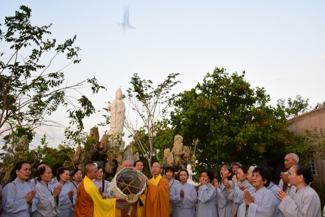 Offering nine branches of Hoang Phap Pagoda