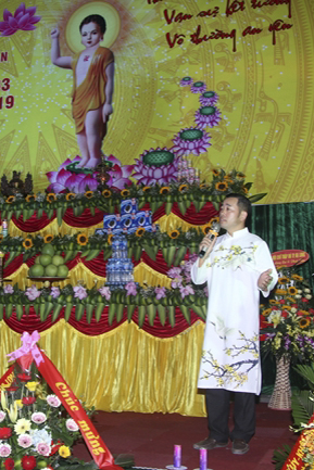 Celebrating the great ceremony of the Buddha’s Birthday at Tieu Dao Pagoda