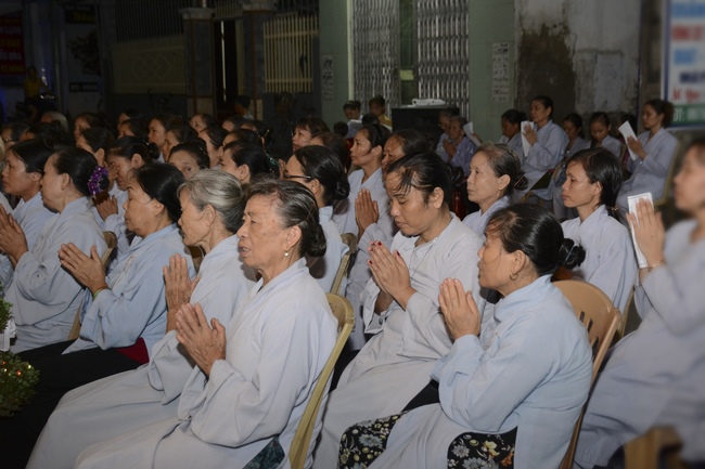 Tay Khanh Pagoda celebrating the Buddha'  bathing rite for Buddhist families