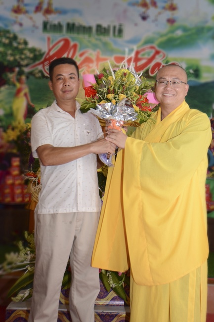 Tay Khanh Pagoda celebrating the Buddha'  bathing rite for Buddhist families