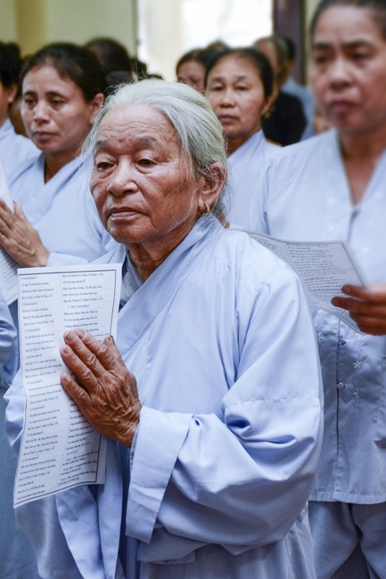 Vesak ceremony at Tay Khanh pagoda, Thai Binh province