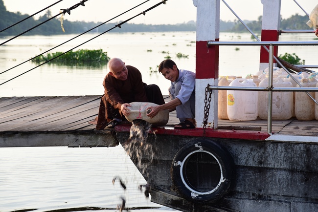 Phóng sanh tại Củ Chi và cầu siêu